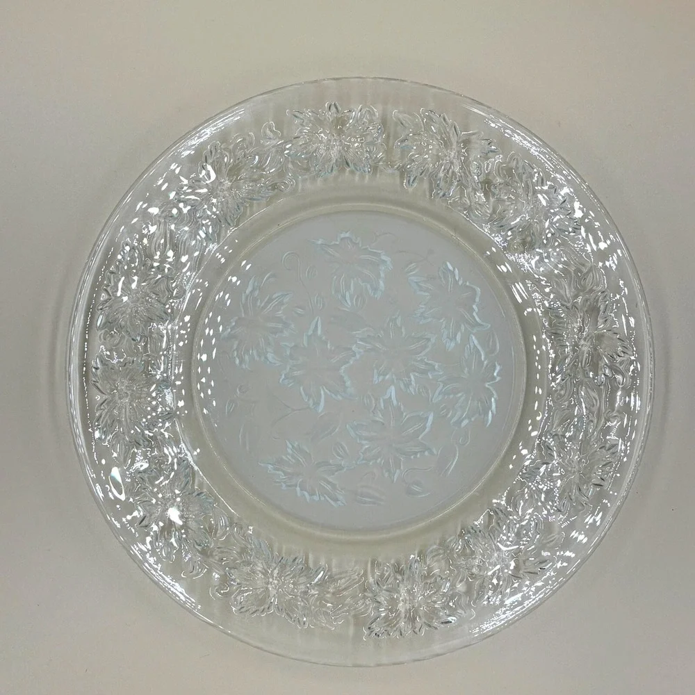 Princess House Fantasia Poinsetta Plates-‎ 8 in, Set of 7